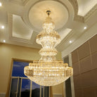 Luxury Extra Large Crystal Chandelier Round Ceiling Light Fixture for Foyer, Entryway & Entrance - D39.4"*H59.1"Warm LightBlushlighting