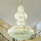 Luxury Extra Large Crystal Chandelier Round Ceiling Light Fixture for Foyer, Entryway & Entrance - D39.4"*H59.1"Warm LightBlushlighting