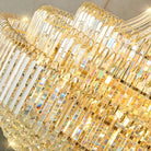 Luxury Extra Large Crystal Chandelier Round Ceiling Light Fixture for Foyer, Entryway & Entrance - D39.4"*H59.1"Warm LightBlushlighting