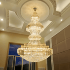 Luxury Extra Large Crystal Chandelier Round Ceiling Light Fixture for Foyer, Entryway & Entrance - Blushlighting