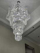 Luxury Extra Large Plaza Multi-Tier Crystal Chandelier For Hotel Hall / 2 Story Foyer / High Ceiling Living Room-Chandeliers-Blushlighting-Blushlighting
