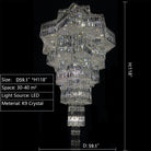 Luxury Extra Large Plaza Multi-Tier Crystal Chandelier For Hotel Hall / 2 Story Foyer / High Ceiling Living Room-Chandeliers-Blushlighting-Blushlighting