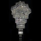 Luxury Extra Large Plaza Multi-Tier Crystal Chandelier For Hotel Hall / 2 Story Foyer / High Ceiling Living Room-Chandeliers-Blushlighting-D39.4"*H70.9"(D100cm*H180cm)/40 Lights/75.9 kg-Warm Light-Blushlighting