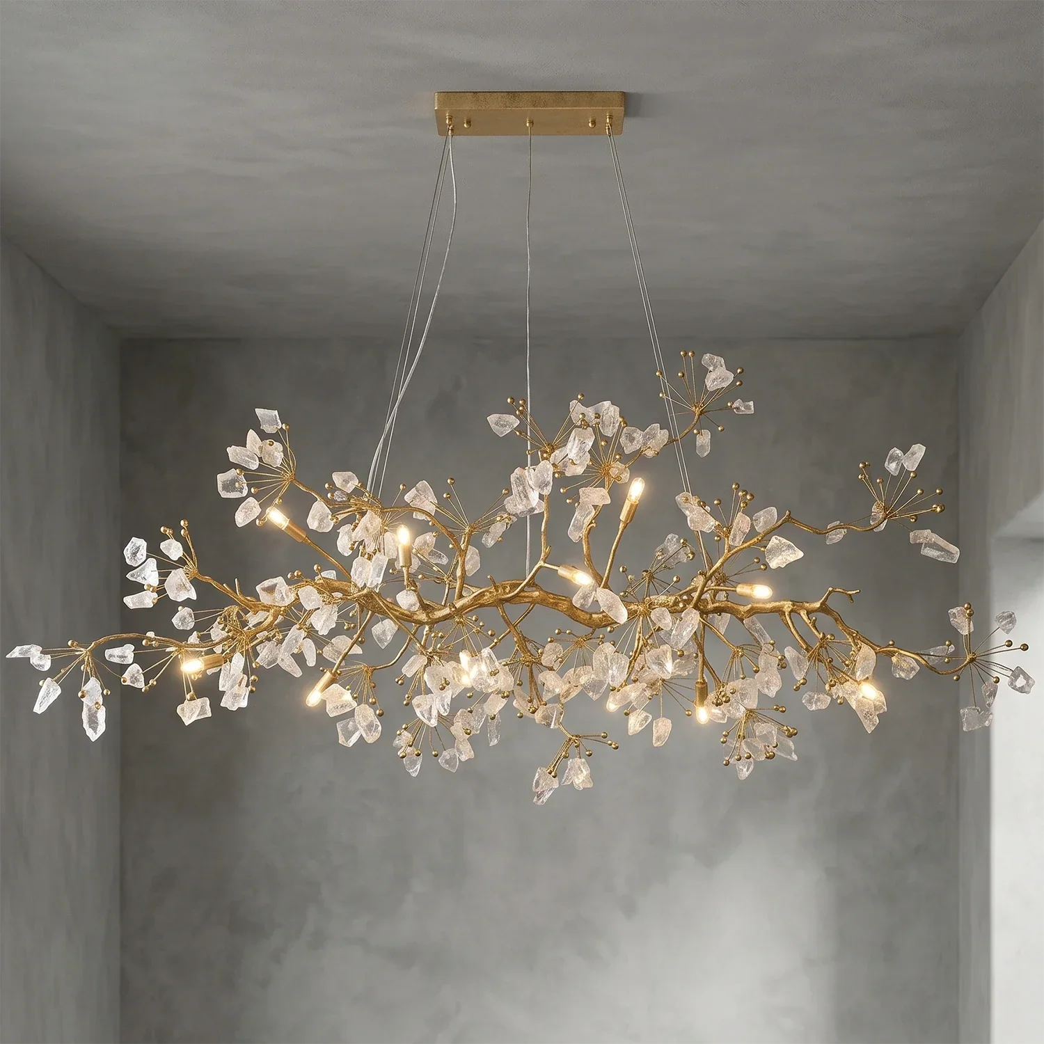 Luxury Glass Bloom Branch Chandelier by Blushlighting