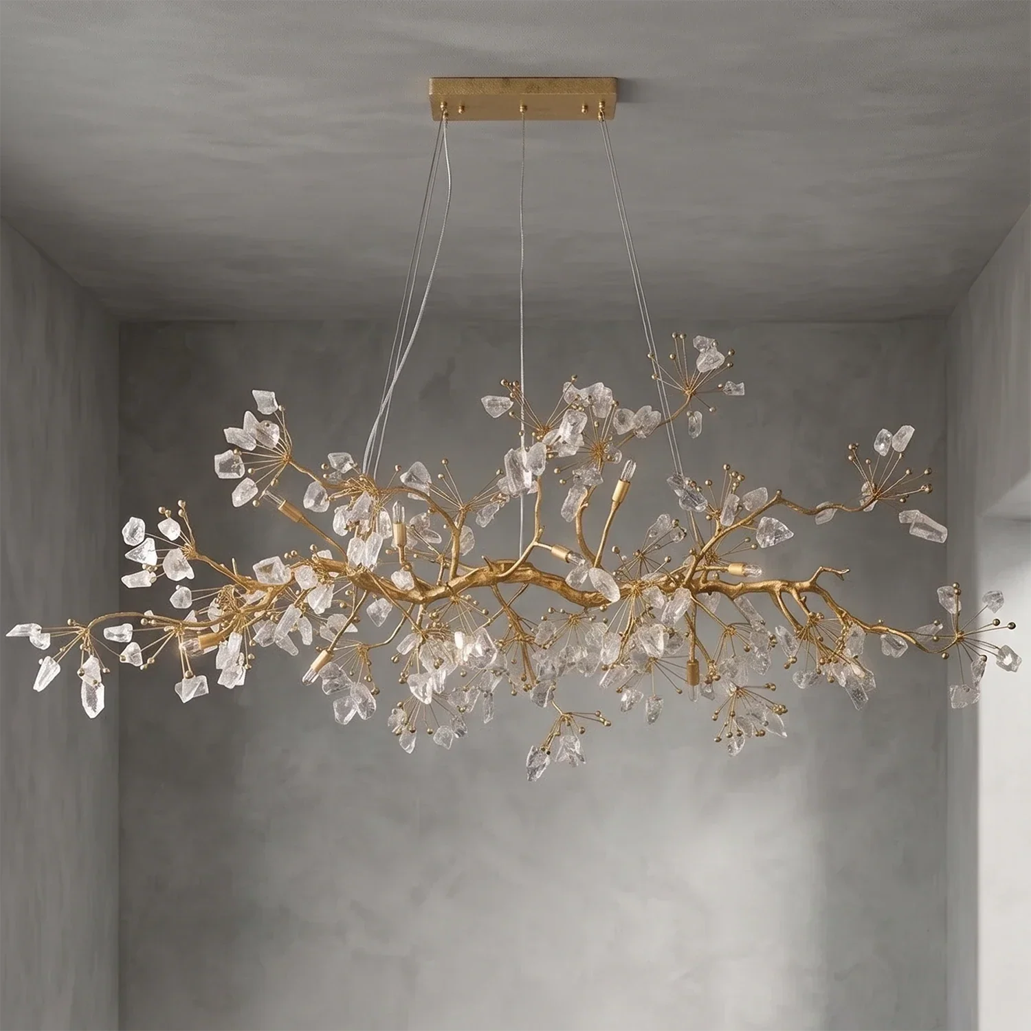 Luxury Glass Bloom Branch Chandelier by Blushlighting
