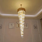 Luxury Gold Spiral Crystal Chandelier for Staircase/Foyer/Entryway - Blushlighting