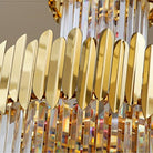 Luxury Gold Trimmed Long Crystal Chandelier Foyer Staircase Extra Large Ceiling Light Fixture - D17.7"*H47.2"/ 13 LightsBlushlighting