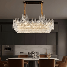 Luxury Hotel Hallway Ceiling Lighting Fixture Large Round Crystal Chandelier - Blushlighting