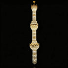 Luxury Majesty Grand Crown Top Cascading Long Tiered Crystal Chandelier - D19.7"*H113.4" (D50cm*H288cm)Warm LightBlushlighting