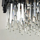 Luxury Modern Living Room Black Crystal Light Fixture-