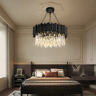 Luxury Modern Living Room Black Crystal Light Fixture - W17.7‘’×H15''Blushlighting