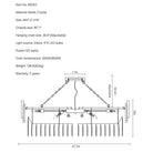 Luxury Modern Living Room Black Crystal Light Fixture-