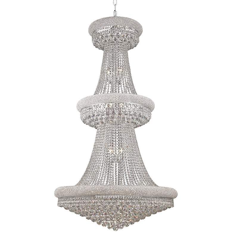 Luxury Modern Primo Wide Gold Crystal Chandelier for High Ceiling Foyer & Staircase-Blushlighting-Blushlighting
