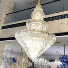 Luxury Multi - tiered Extra Large Crystal Chandelier for Staircase/Foyer/Entryway - 87 Lights/ D59.1"*H92.52"Blushlighting