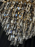 Luxury Multi - tiered Honeycomb Crystal Chandelier for High Ceiling - D23.6"*H35.4"/16 Lights/23 kgGoldWarm LightBlushlighting