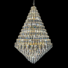 Luxury Multi - tiered Honeycomb Crystal Chandelier for High Ceiling - D23.6"*H35.4"/16 Lights/23 kgGoldWarm LightBlushlighting