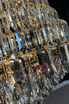 Luxury Multi-tiered Honeycomb Crystal Chandelier for High Ceiling-Chandeliers-Blushlighting-Blushlighting