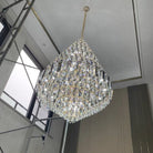 Luxury Multi-tiered Honeycomb Crystal Chandelier for High Ceiling-Chandeliers-Blushlighting-Blushlighting