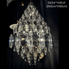 Luxury Multi-tiered Honeycomb Crystal Chandelier for High Ceiling-Chandeliers-Blushlighting-Blushlighting