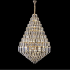 Luxury Multi-tiered Honeycomb Crystal Chandelier for High Ceiling-Chandeliers-Blushlighting-Blushlighting