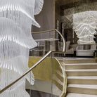 Luxury Palm Tree Glass Rods Chandelier for Hotel/Restaurant/Villa/Staircase - D47.2"*H118.1"Warm LightBlushlighting
