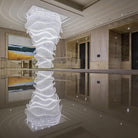 Luxury Palm Tree Glass Rods Chandelier for Hotel/Restaurant/Villa/Staircase - D47.2"*H118.1"Warm LightBlushlighting