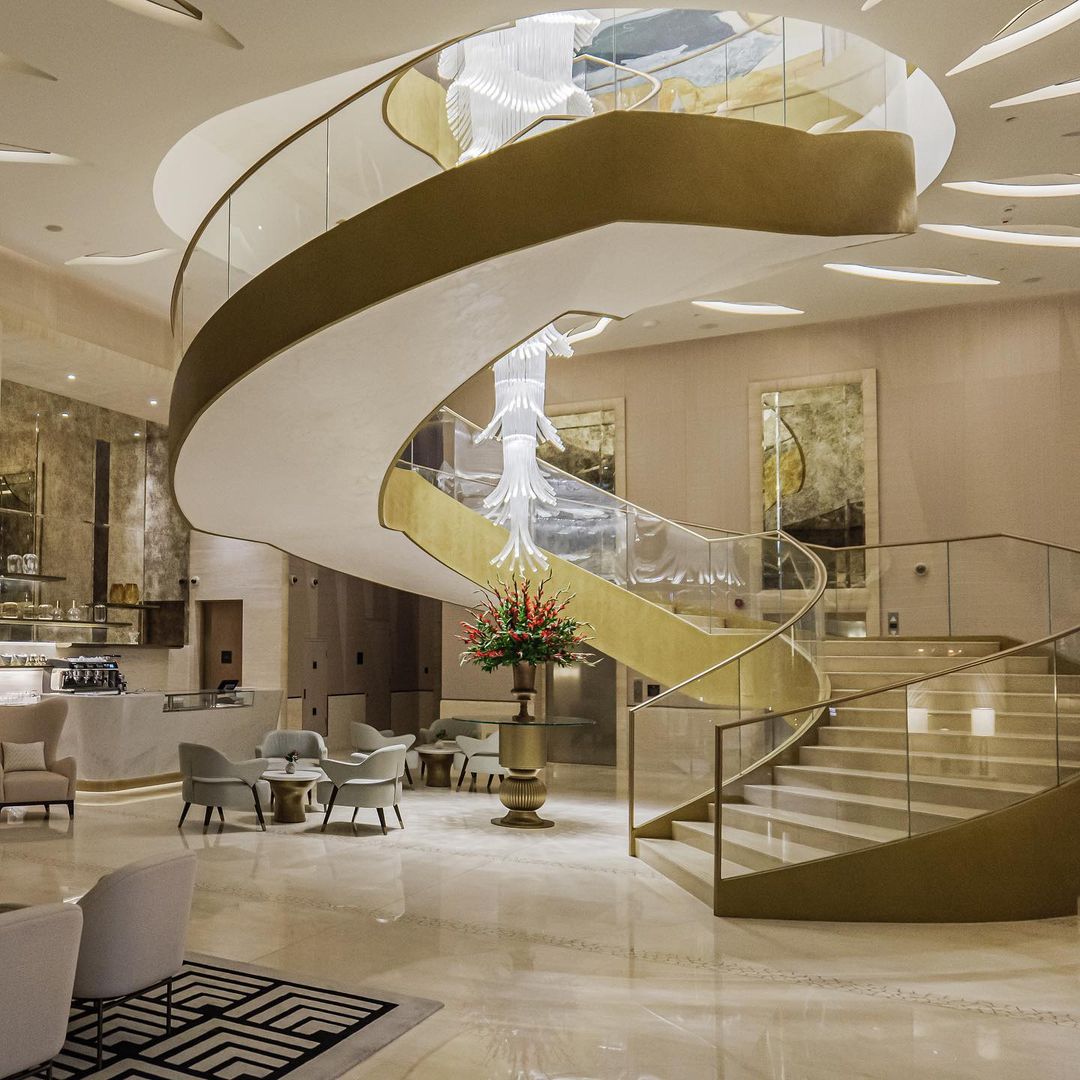 Luxury Palm Tree Glass Rods Chandelier for Hotel/Restaurant/Villa/Staircase - D47.2"*H118.1"Warm LightBlushlighting