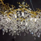 Luxury Ring Branch Crystal Leaves Chandelier for Living Room Bedroom and Bathroom-Chandeliers-Blushlighting