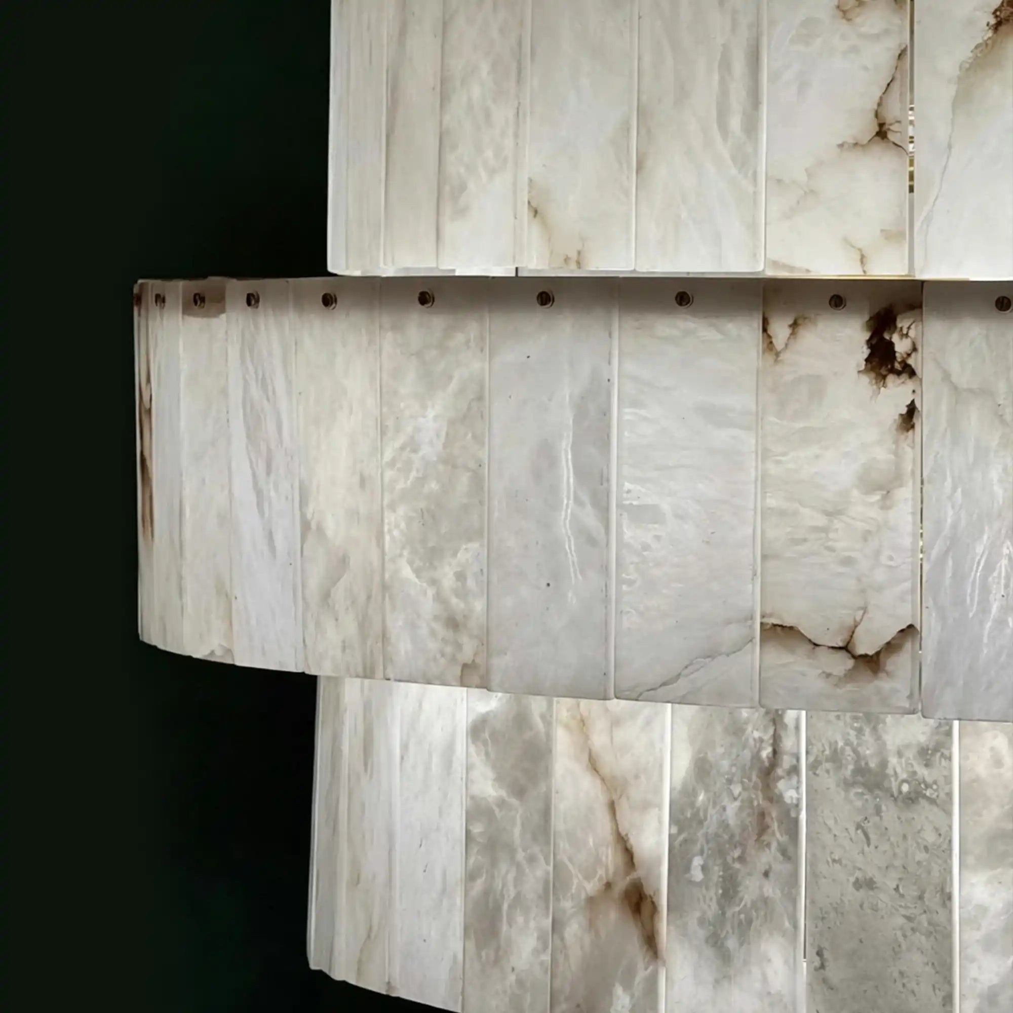Luxury Sculpted Pyramid-Tier Alabaster Chandelier for High Ceiling - D48.03"*H44.09"(D122cm*H112cm)/85kgWarm Light 3000KBlushlighting