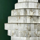 Luxury Sculpted Pyramid-Tier Alabaster Chandelier for High Ceiling - D48.03"*H44.09"(D122cm*H112cm)/85kgWarm Light 3000KBlushlighting