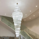 Luxury Spiral Crystal Chandelier for High - ceiling/Foyer/Staircase - D31.5"*H126"/110kgWhite LightBlushlighting