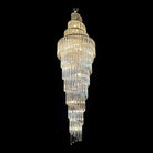Luxury Spiral Crystal Chandelier for High - ceiling/Foyer/Staircase - D31.5"*H126"/110kgWarm LightBlushlighting
