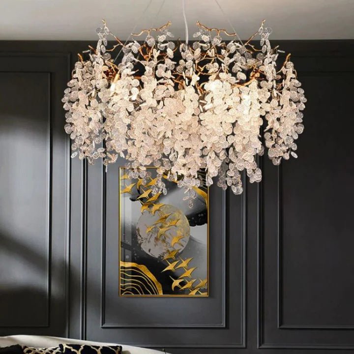 Luxury Spring Round Branch Chandelier-Blushlighting-Smoke-Blushlighting