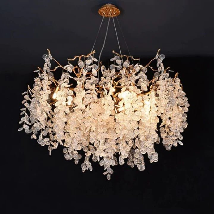 Luxury Spring Round Branch Chandelier-Blushlighting-Clear-Blushlighting
