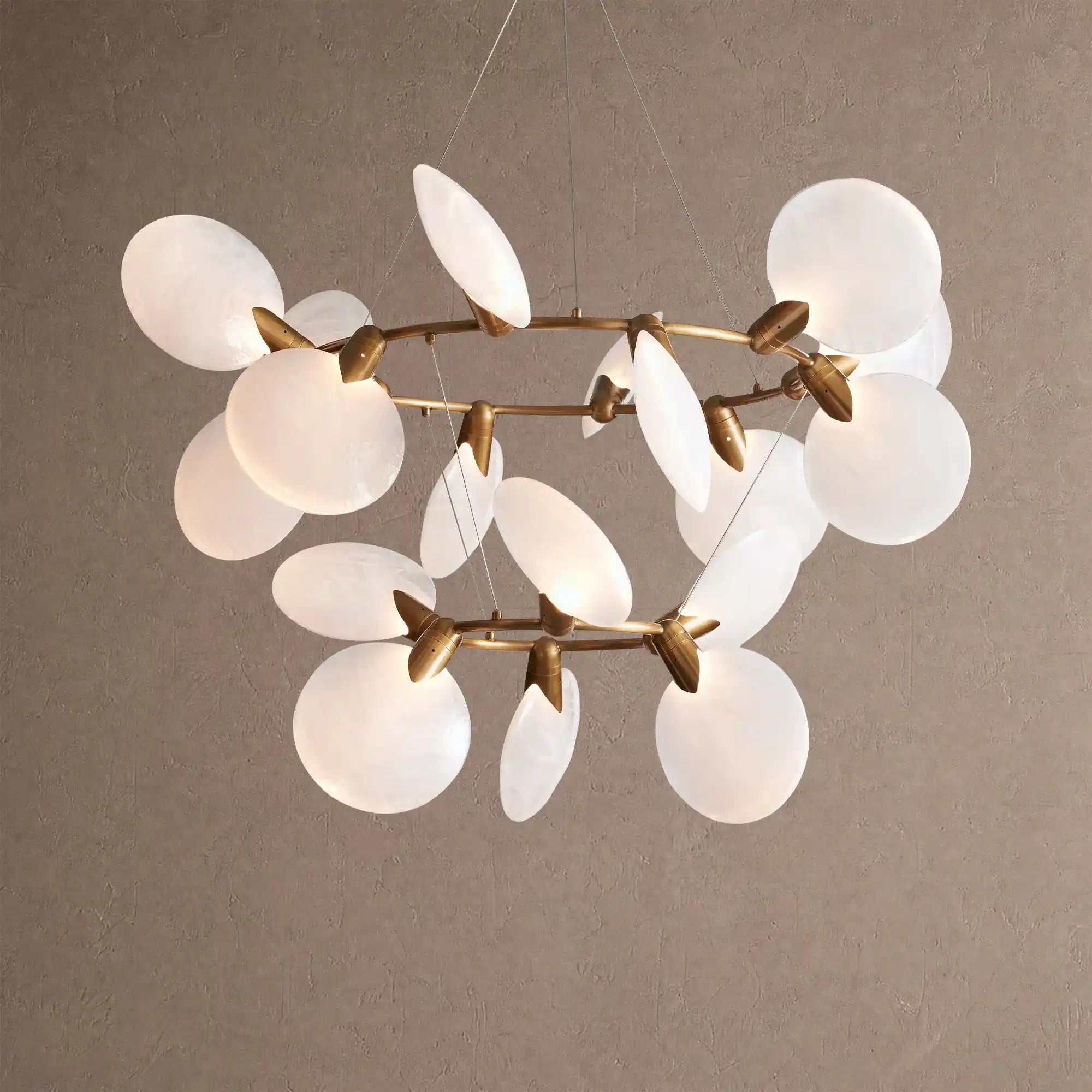 Lyla 2-Tiered Halo Chandelier - Blushlighting