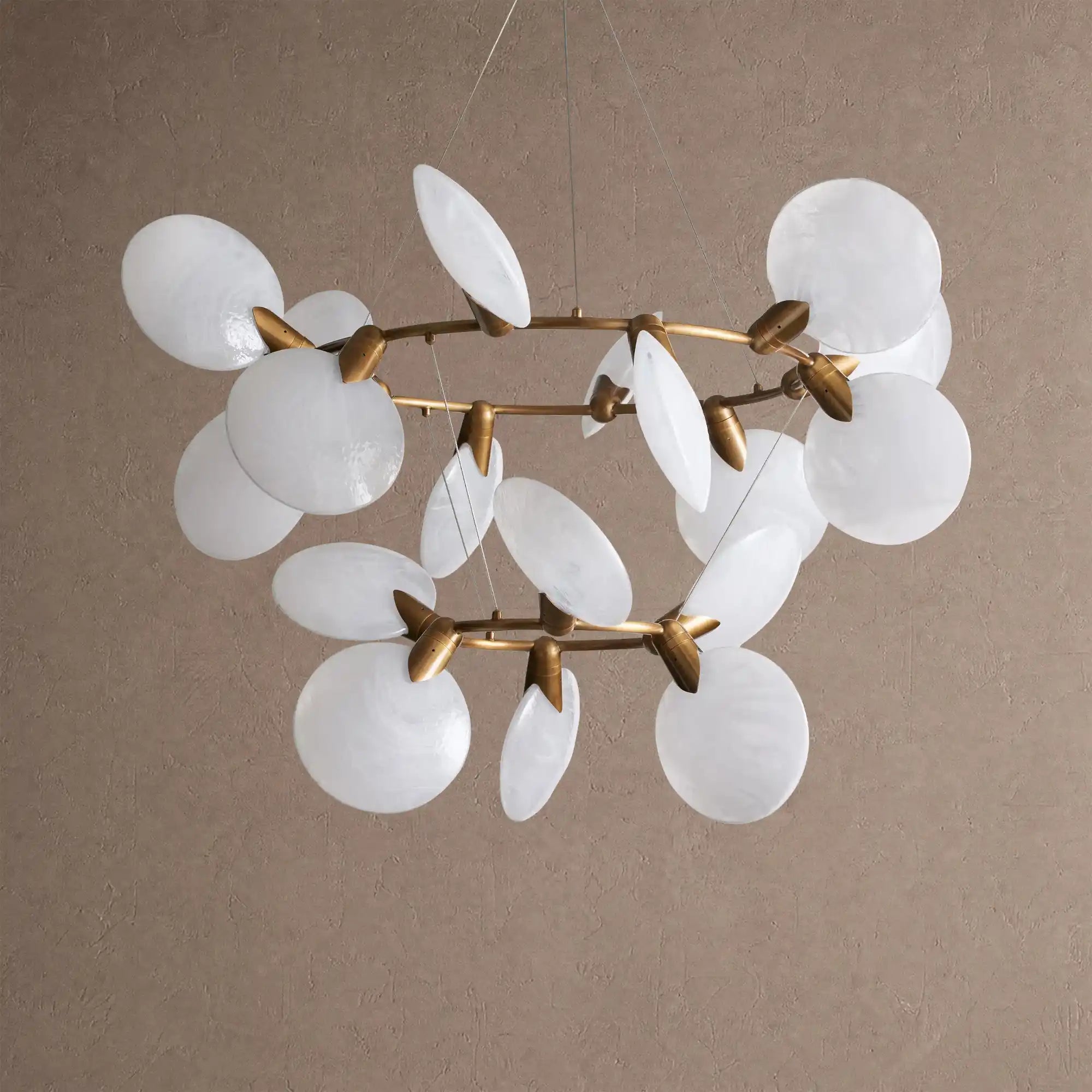 Lyla 2-Tiered Halo Chandelier - Blushlighting