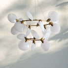 Lyla 2-Tiered Halo Chandelier modern double ring chandelier in brushed brass finish