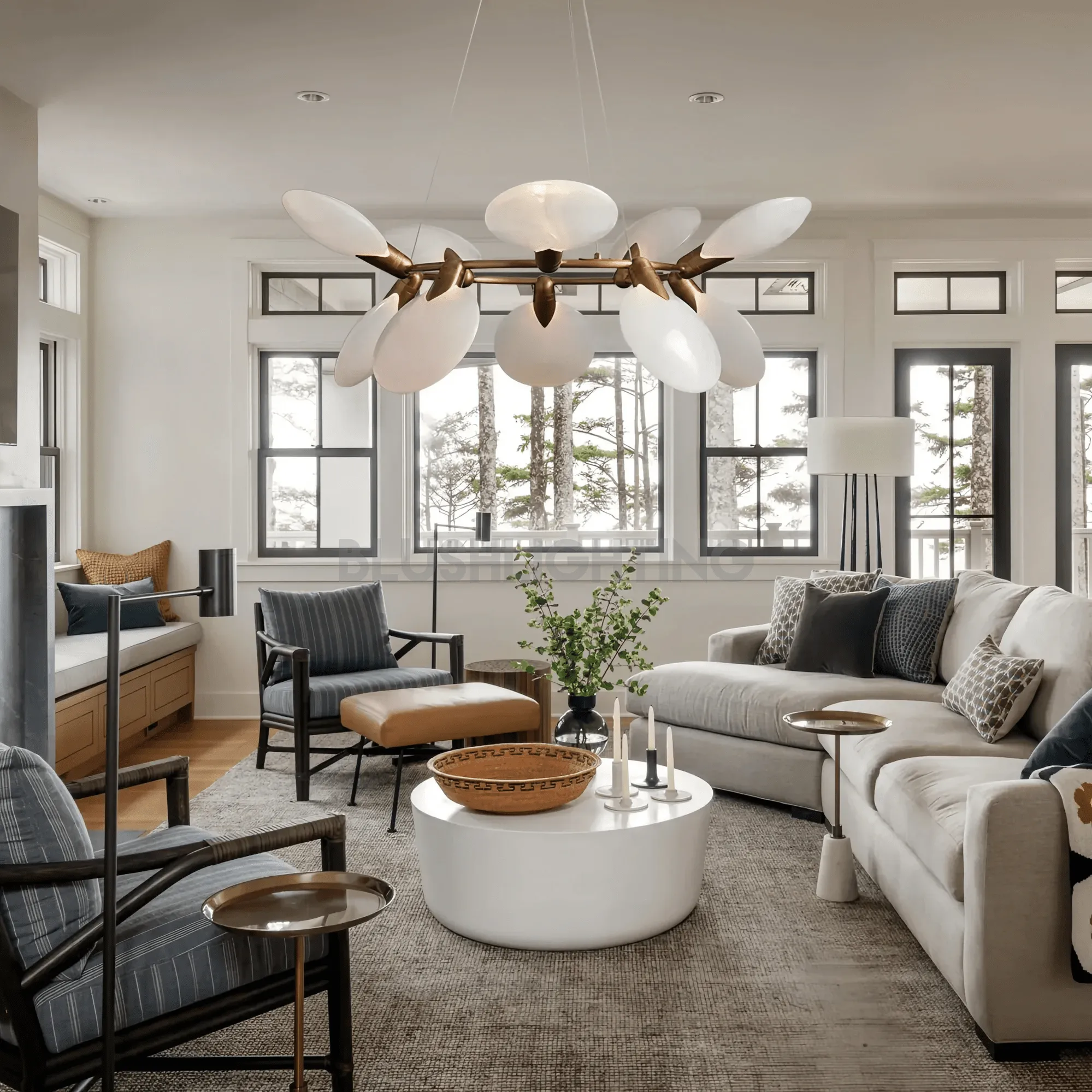 Lyla Halo Chandelier - Blushlighting