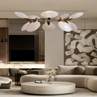 Lyla Halo Chandelier hanging from ceiling as modern halo light fixture