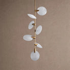 Lyla Pendant Modern Alabaster Pendant for Staircase Foyer - Blushlighting