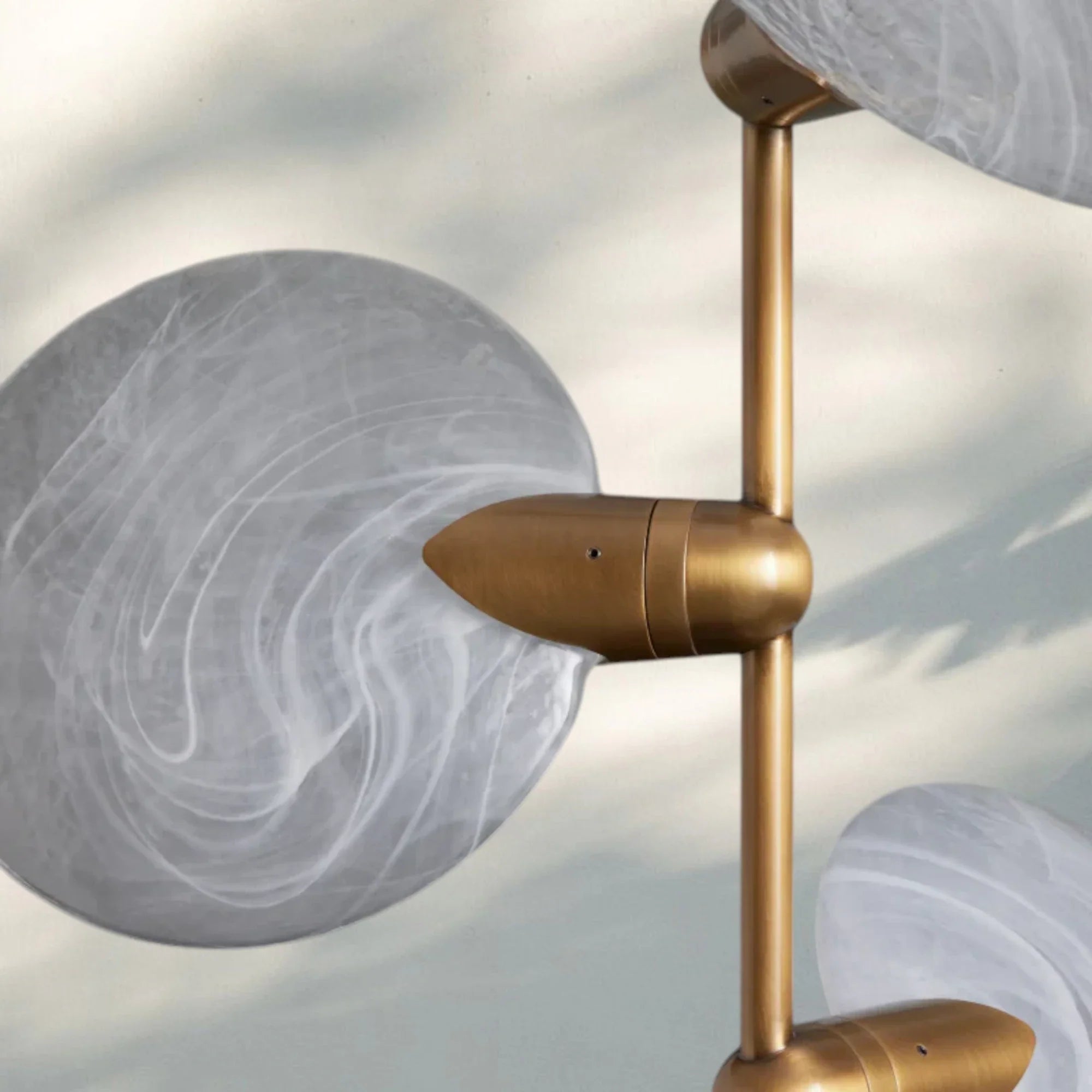 Lyla Pendant Modern Alabaster Pendant for Staircase Foyer-Blushlighting