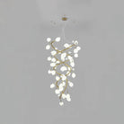 Lysandra Flower staircase chandelier - ∅ 31.5″ x H 59.1″ / Dia 80cm x H 150cmGold + WhiteBlushlighting