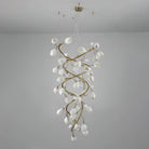 Lysandra Flower staircase chandelier - ∅ 47.2″ x H 98.4″ / Dia 120cm x H 250cmGold + WhiteBlushlighting