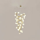 Lysandra Flower staircase chandelier - ∅ 31.5″ x H 59.1″ / Dia 80cm x H 150cmGold + WhiteBlushlighting