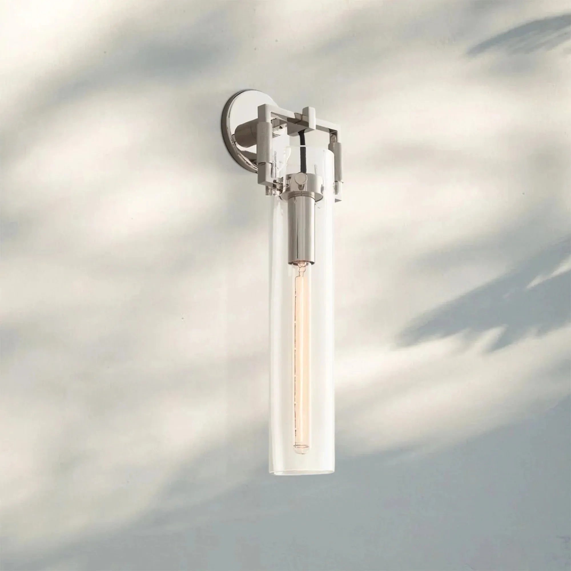 Machine Class Cylinder Wall Sconce 9‘’ 12‘’ 16‘’-16‘’-Polished Nickel-