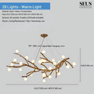Madelyn Rustic Branch Chandelier Frosted/Clear Ball - Frosted BallWarm White 3000K28Blushlighting