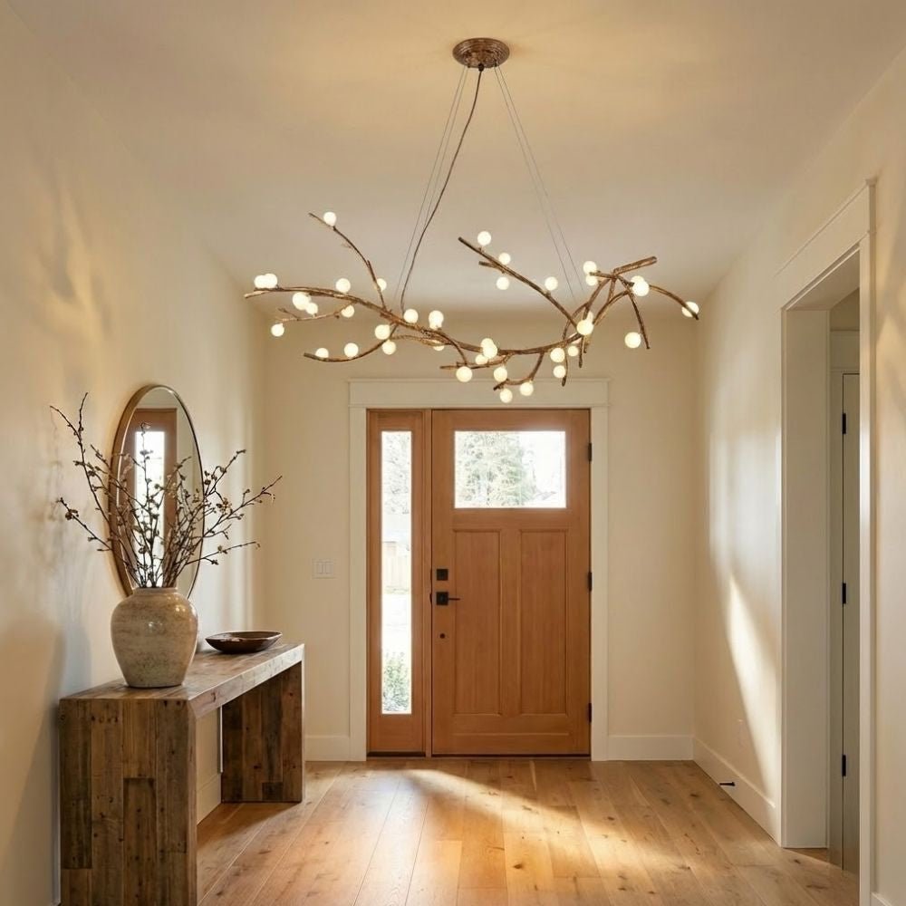 Madelyn Rustic Branch Chandelier Frosted/Clear Ball - Frosted BallWarm White 3000K28Blushlighting