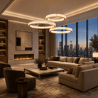 Madison Triple-Ring Alabaster Chandelier - Blushlighting