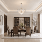 Madreperla Crystal Crown Chandelier - Blushlighting