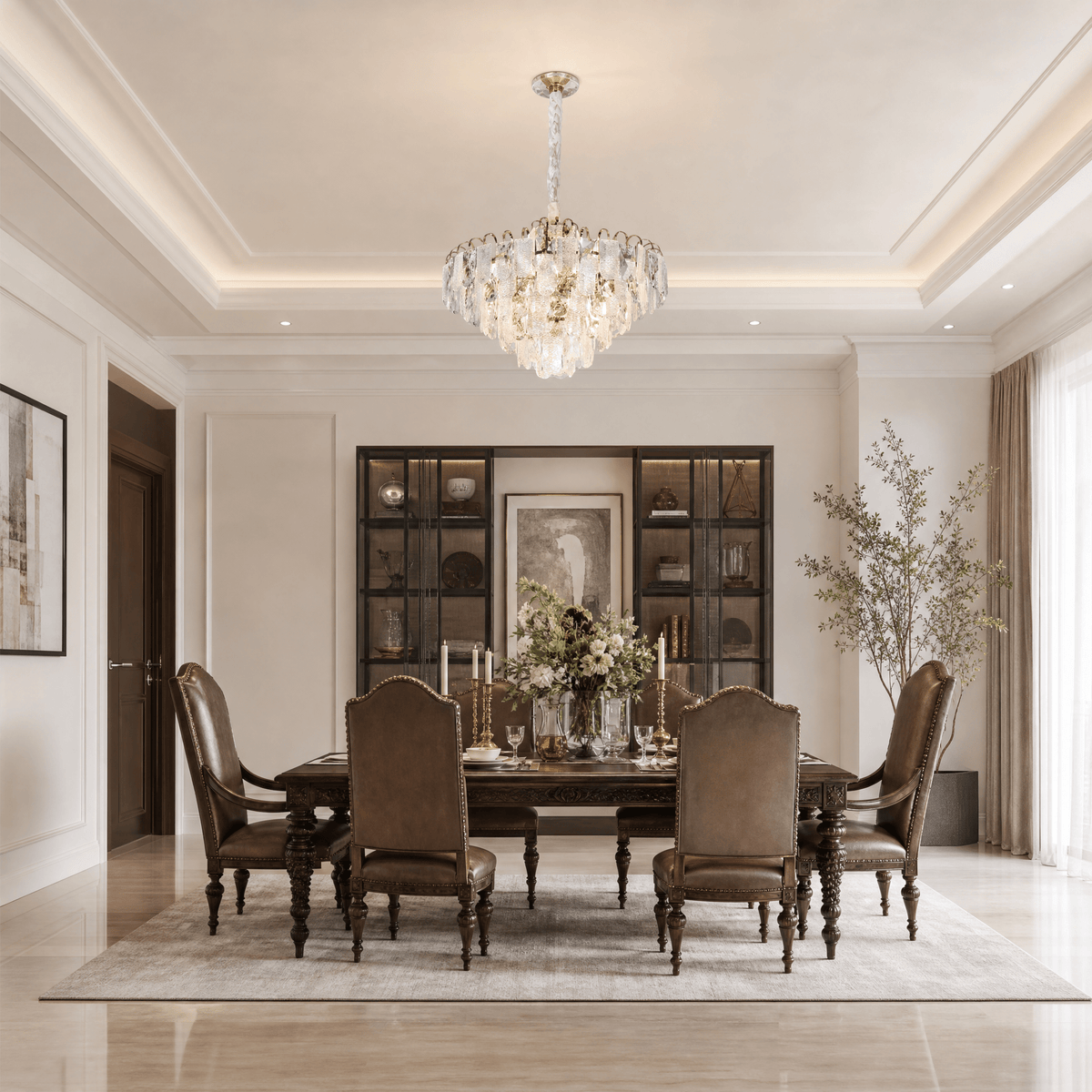 Madreperla Crystal Crown Chandelier - Blushlighting